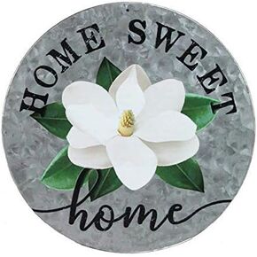 علامة معدنية دائرية مقاس 12 بوصة من Craig Bachman: Magnolia Home Sweet Home - علامة ماغنوليا معدنية MD0480 in Kuwait