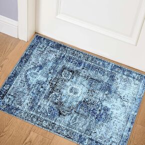 سجادة صغيرة قابلة للغسل مقاس 2 × 4 - سجادة عداء غير قابلة للانزلاق لمدخل الحمام والمطبخ، سجادة باب داخلية سجادة رمادية لغرفة النوم في الممرات (كريمي، 2x4 قدم) in Kuwait