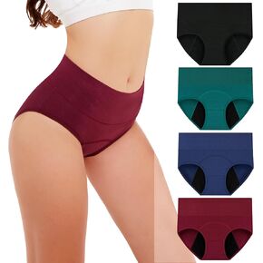 Period Underwear for Women Cotton Period Panties Leakproof Panty High Waisted Menstrual Postpartum Hipster Briefs