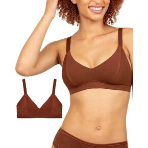 Triangle Soft Bra for Women – Organic Cotton Bralette, Wireless, Comfortable, Adjustable Straps, Supportive Fit