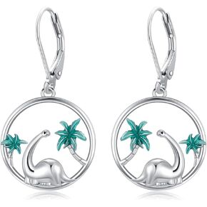 Cat/Dinosaur/Panda/Dragonfly Dangle Earrings for Women 925 Sterling Silver Earrings Cute Animal Jewelry Gifts