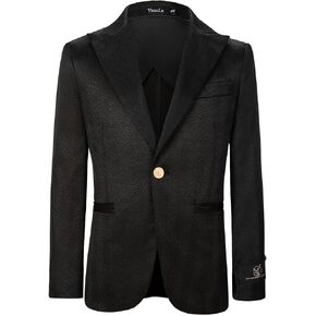YuanLu Toddler Boys Suit Blazer Formal Dress Jacket Slim Fit Sport Coat for Kids
