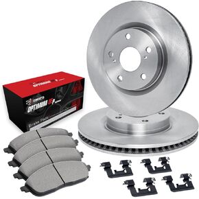 R1 Concepts Front Brakes Pads and Rotors Kit| Front Brakes Rotors| Front Rotors And Brake Pads Kit| Ceramic Brakes and Rotors| Brake Kit|Hardware| Fit 2016-2020 Mazda CX-5