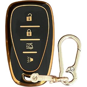 Key Fob Cover Fit for Chevy Car Key Protective Cover Fit for Chevrolet Malibu Equinox Camaro Cruze Tahoe Traverse Volt Bolt (Pink)