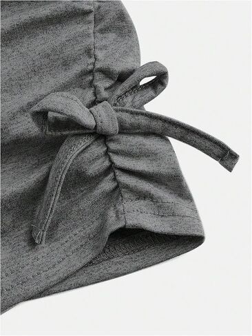 Floerns Girl's Two Piece Outfit Bowknot Knit Tee Shirt with Flare Leg Pants Set in Kuwait