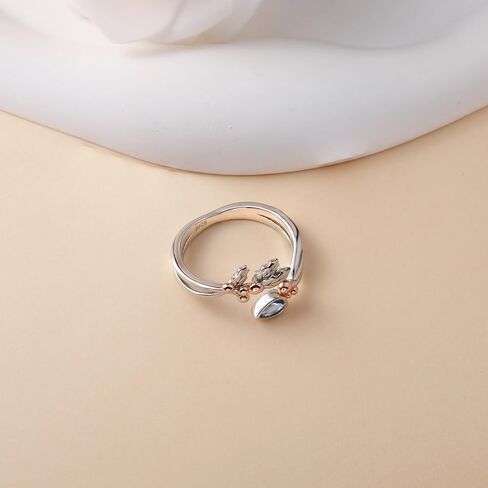 Birth Flower Rings for Women 925 Sterling Silver Flower Month Ring Flower Birthstone Ring BirthFlower Jewelry Birth Flower Gifts Open Adjustable in Kuwait