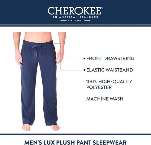 Cherokee Men's Polyester Plush Pajama Pants Soft Sleepwear in Saudi Arabia
