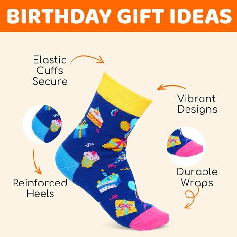 HAPPYPOP 5th Birthday Gifts Ideas Socks - Gifts for Girls Boys Age 5, Presents for 5 Year Olds, Five Year Old Gifts for Kids, Toddler Socks 5t in Kuwait