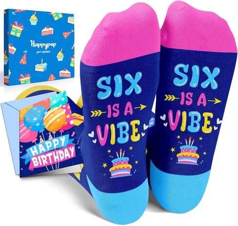 HAPPYPOP 5th Birthday Gifts Ideas Socks - Gifts for Girls Boys Age 5, Presents for 5 Year Olds, Five Year Old Gifts for Kids, Toddler Socks 5t in Kuwait