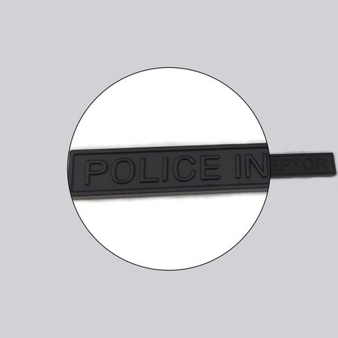 2 Pcs 3D Metal Police Intercept Emblem Car Police Badge Fender Suitcase Sports Badge Self-Adhesive Logo nameplate Replacement Piece Coupe Sticker (Black) in Saudi Arabia