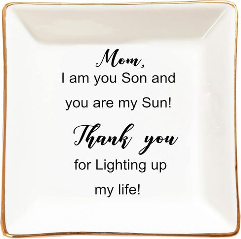 Gifts for Mom from Daughter Son, Mom Birthday Gifts, Mothers Day Mom Gifts, Love you Mom Ring Dish for Rings Earrings Necklace Jewelry Dish Key Bowl, Christmas Thanksgiving Gifts for Mom in Saudi Arabia