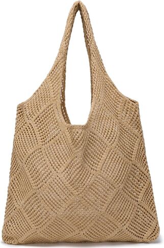 Crochet Tote Bags Summer Beach Bag for Women Vacation Mesh Knit Bag Hippie Bag in Saudi Arabia