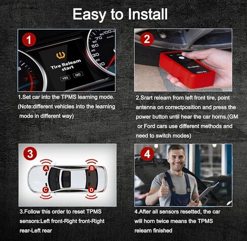 EL-50448 TPMS Relearn Tool for GM, TPMS Reset Tool, Tire Pressure Monitoring System Sensor Activation TPMS Tool for Chevy, for Buick, for Opel, for Cadillac and More Vehicles 2006-2023 in Saudi Arabia