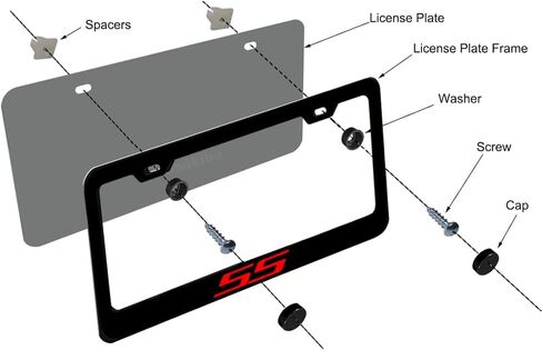 عبوتان لحامل غطاء إطار لوحة الترخيص SS in Saudi Arabia