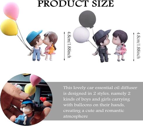 8 Piece Cute Car Air Fresheners Vent Clip,Car Air Conditioner Outlet Clips,Lovely Couple Car Accessories Girl Boy Perfume Clip,Car Air Vent Decorations with 4 Packets Fragrance Tablets in Saudi Arabia