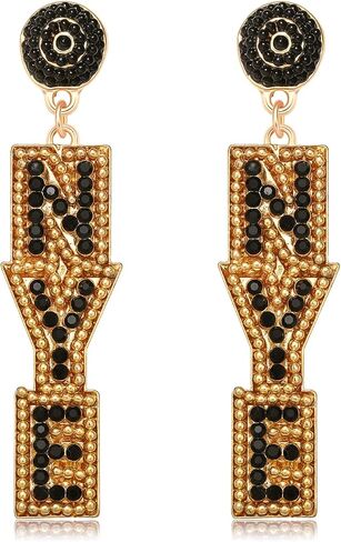 New Year’s Eve Earrings Rhinestone Beaded NYE Earrings for Women Delicate Holiday Earrings Festive Party Accessory Jewelry Gifts in Saudi Arabia