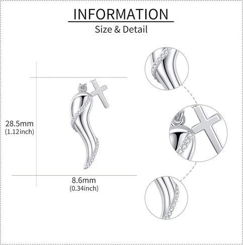 قلادة على شكل قرن إيطالي من الفضة الإسترليني على شكل قرن إيطالي قلادة على شكل قرن حسن الحظ قلادة تميمة إيطالية مجوهرات للنساء هدايا in Kuwait