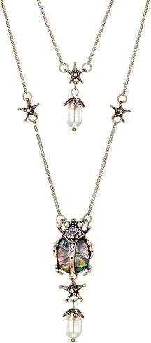 Beetle Necklace Vintage Style Sweater Necklace Pearls Skull Star Necklace for Women in Saudi Arabia