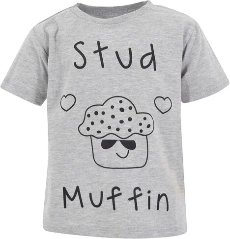Unique Baby Boys Stud Muffin Valentine's Day Shirt (8) Gray in Kuwait