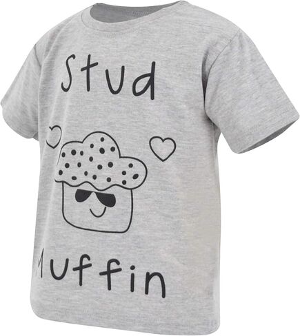 Unique Baby Boys Stud Muffin Valentine's Day Shirt (8) Gray in Kuwait