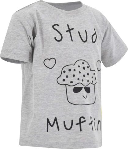Unique Baby Boys Stud Muffin Valentine's Day Shirt (8) Gray in Kuwait