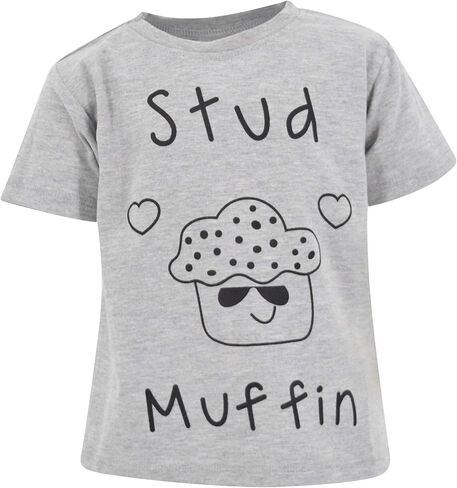 Unique Baby Boys Stud Muffin Valentine's Day Shirt (8) Gray in Kuwait