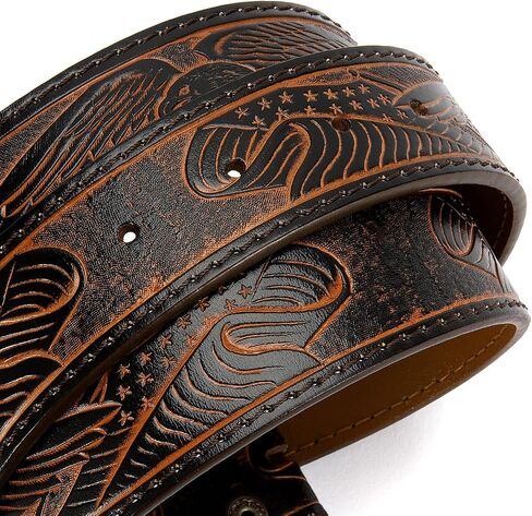 CHAOREN Western Belts for Men without Buckle - Cowboy Belt 1.5" Full Grain Leather Belt for Jeans - One Solid Piece Leather in Kuwait