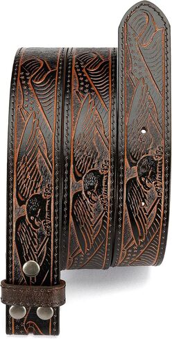 CHAOREN Western Belts for Men without Buckle - Cowboy Belt 1.5" Full Grain Leather Belt for Jeans - One Solid Piece Leather in Kuwait