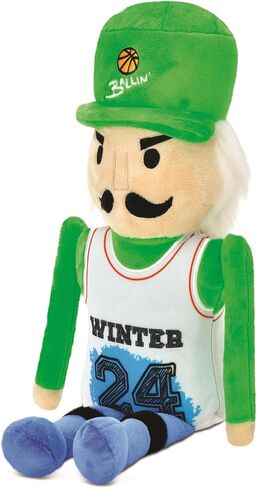 iscream + Corey Paige Designs Holiday Hoops Plush 8" Ballin' Basketball Embroidered Accent Pillow Buddy in Kuwait