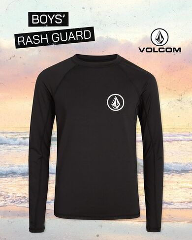 Volcom Boys Swim Shirt - UPF 50+ Long Sleeve Rash Guard for Boys - Quick Dry Kids Swimwear Sun Protection Swim Shirts in Saudi Arabia