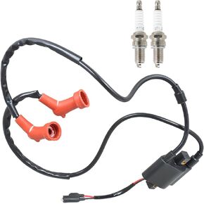 WFLNHB Ignition Coil Spark Plug and Cap Replacement for Polaris Sportsman 600 700 Sportsman MV7 2004 2005 2006 Replacement for 4010898