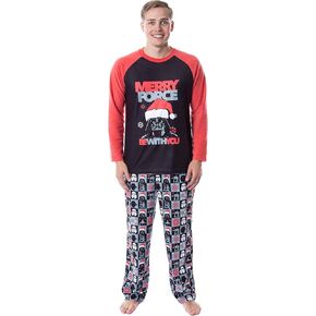 Star Wars Mens' Darth Vader Merry Force Be With You Sleep Pajama Set