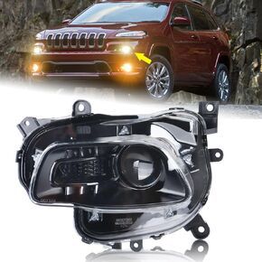 A Pair Halogen Headlight Accessories Fit For 2014 2015 2016 2017 2018 Jeep Cherokee Left Driver And Right Passenger With Bulbs Head lamp Assembly CH2502249 CH2502250