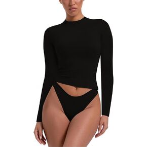 AYWA Long Sleeve T-Shirts for Women Crew Neck Slim Fit Tops Casual Basic Tee