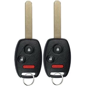 KeylessOption Keyless Entry Remote Control Uncut Car Ignition Key Fob Replacement for N5F-S0084A (Pack of 2)