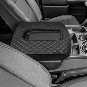 DEYTOP Center Console Cover for Chevy Silverado & Sierra 2014-2018 Accessories Console Armrest Cover for Chevy Tahoe Yukon 2015-2019 Car Cushion Protector Pad (Black, 14-18 Full Floor Console)