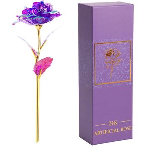 LOVEINUSA Golden Rose, 24k Gold Rose Flower with Luxury Gift Box Great Gift Idea for Mom Birthday Gifts, Mother's Day, for Women Mom Wife Girlfriend Grandma