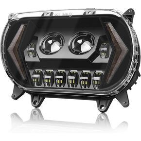 120W Road Glide Led Headlight Super Bright Front Headlamp High Low Beam w/Turn Signal Light DRL Fit for 2015-2023 Harley Touring Road Glide FLTR Models
