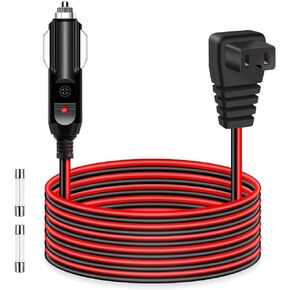ALITOVE Car Refrigerator Power Cord DC 12V/24V Heavy Duty Car Cigarette Lighter for Fridge 12 Volt Portable Freezer Electric Cooler (11.5ft 14AWG)