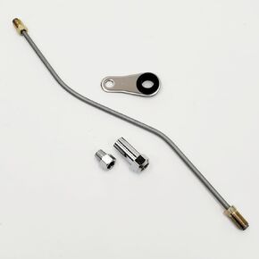 Rocker Box Oil Pressure Gauge Mounting Kit for 1984-1999 Harley Big Twin Evolution Engines on Touring, Dyna, FXR & Softail - Comes with Chrome 1/8" NPT Fittings & Polished Stainless Steel Gauge Mount