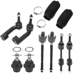 X AUTOHAUX 10 Pcs Front Suspension Kit Inner Outer Tie Rod Ends Front Sway Bar Link Lower Ball Joint with Boots for Ford F-150 2009-2014 No.ES800515/EV800457/K750362