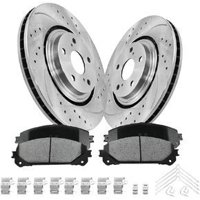 Brakes Pads and Rotors Kit Front Automotive Replacement Brake Kits Compatible with 2011-2020 Toyota Sienna,2008-2019 Toyota Highlander,2010-2015 Lexus RX350|328mm(12.9in)|D1324-8436 & 31511