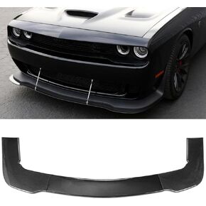 3 Piece Front Lip Compatible with for Dodge Challenger SXT SRT Hellcat 2012-2022 Front Bumper Lip Splitter Spoiler,Gloss Black