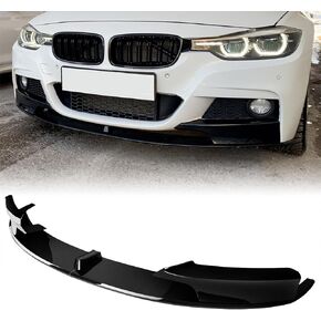 F30 Front Lip Compatible with 2013-2018 BMW 3 Series F30 Sedan Front Bumper Lip, Carbon Fiber Hydro-Dipping