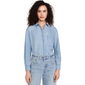 AYR Women's The Denim Deep End Button Down Shirt