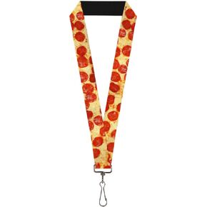 Buckle-Down Lanyard-1.0"-Pepperoni Pizza Vivid