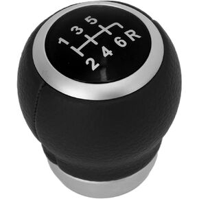 Aramox Shifter Knob 6 Speed Gear Shift Knob Manual Artificial Leather Replacement for Subaru (Black)