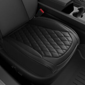 Faux Leather Car Seat Cover Front Bottom Seat Cushion Fit for 2017-2023 Tesla Model 3 and 2020-2024 Model Y,White Car Accessories Interior -2pcse