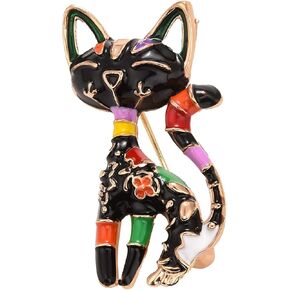 Ornaland Cartoon Cat Pins,Cute Animal Enamel Brooches Lapel Pins Badge for Backpacks Bags Clothing Jackets Hats,Gift for Birthday Christmas