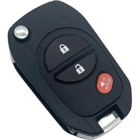 Folding Flip Replacement Key Fob Cover Case fit for Toyota Sienna Keyless Entry Key Fob Shell GQ43VT20T (6 Button)